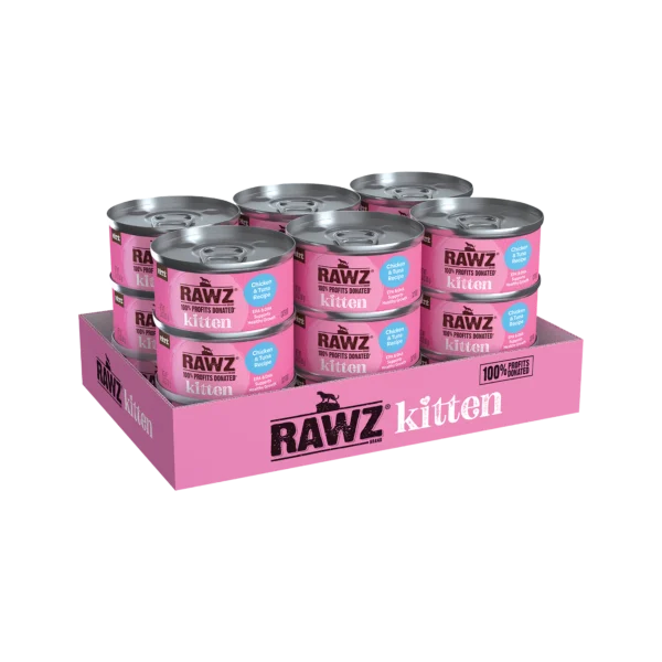 RAWZ_WebsiteCarousel_Cat_Kitten_Chicken&Tuna_2.8OZ-TRAY