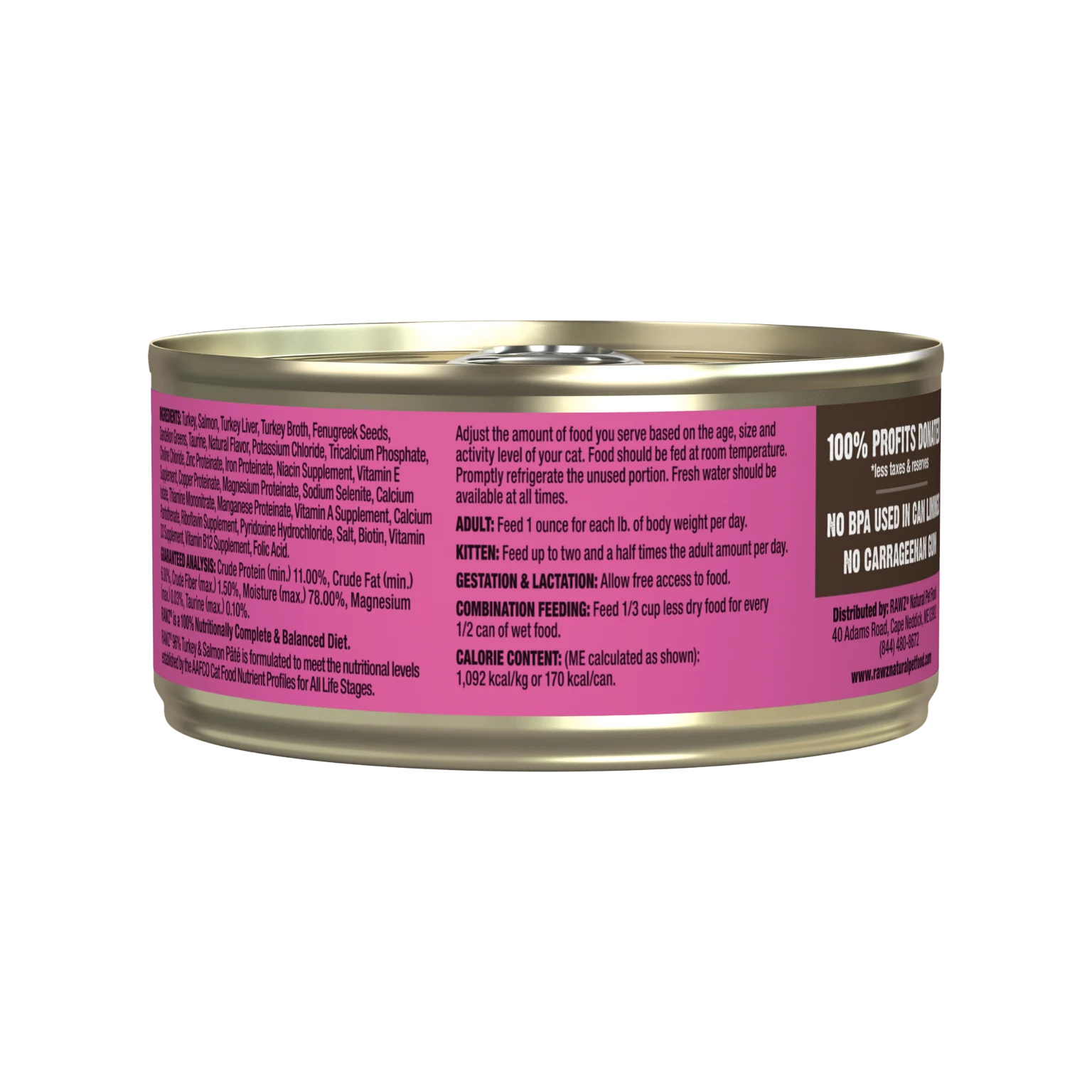 ハトリーズ　ザ・ラット 96% Turkey & Salmon Pate Cat Food - RAWZ