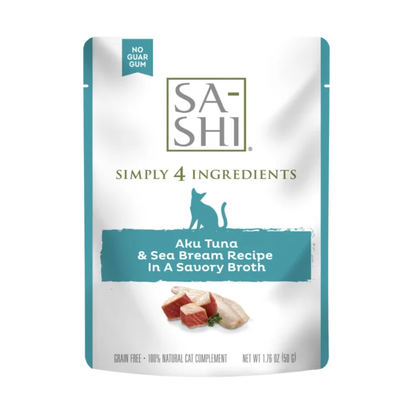 Sa-Shi Aku Tuna & Sea Bream Cat Food Recipe in Savory Broth