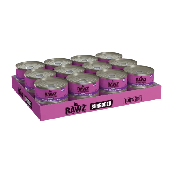 RAWZ_WebsiteCarousel_Cat_Shredded_Chicken&ChickenLiver_5.5OZ-TRAY