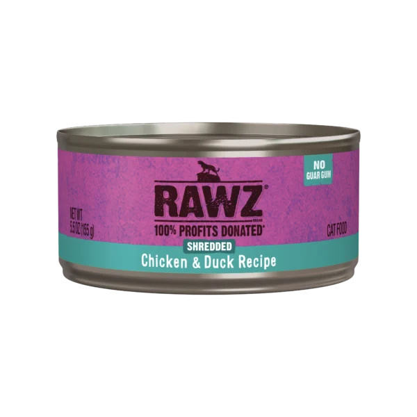 RAWZ_WebsiteCarousel_Cat_Shredded_Chicken&Duck_5.5OZ-FRONT