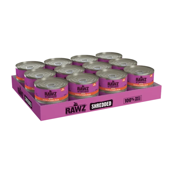 RAWZ_WebsiteCarousel_Cat_Shredded_Chicken&Pumpkin_5.5OZ-TRAY