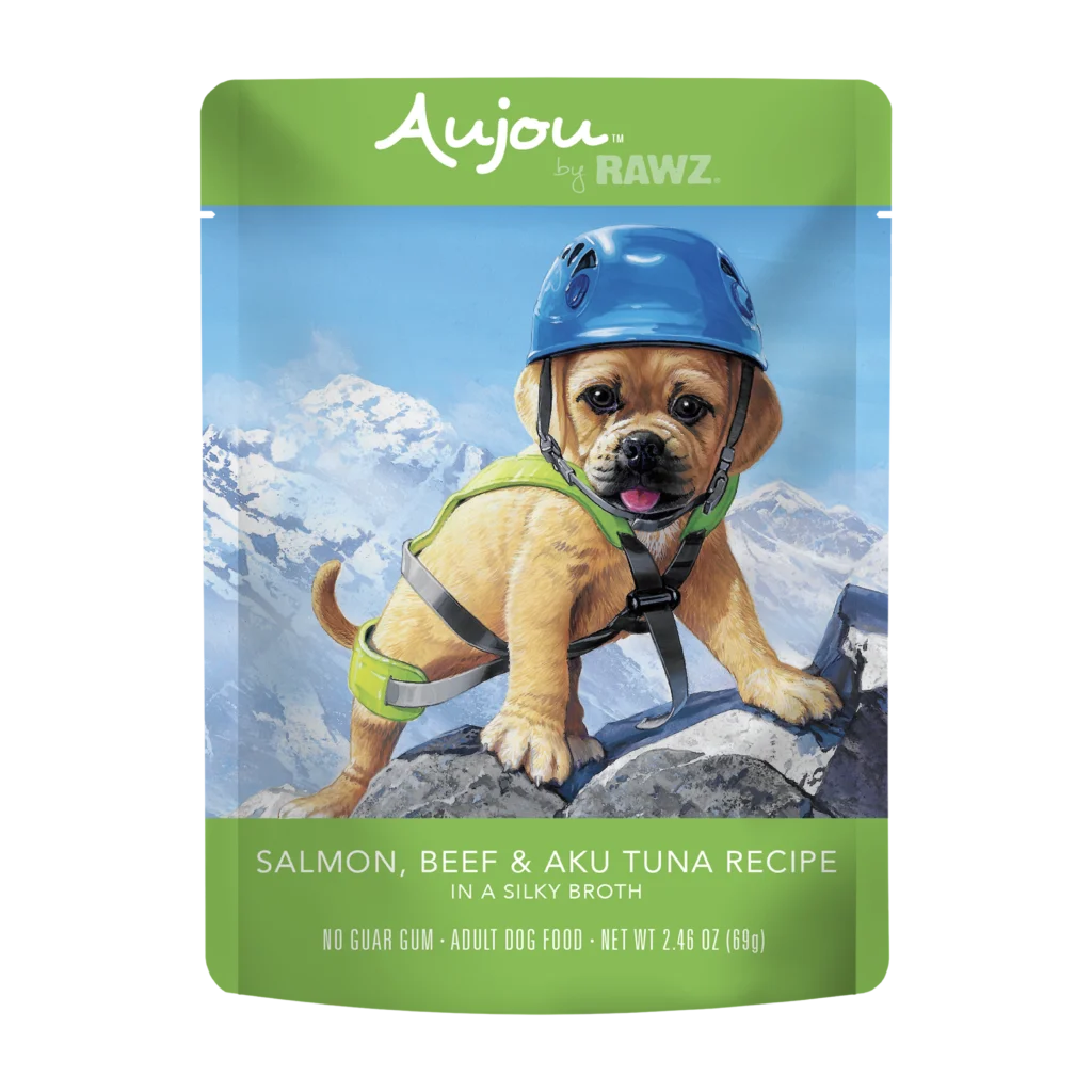 Aujou Salmon, Beef & Aku Tuna Dog Food Recipe - RAWZ