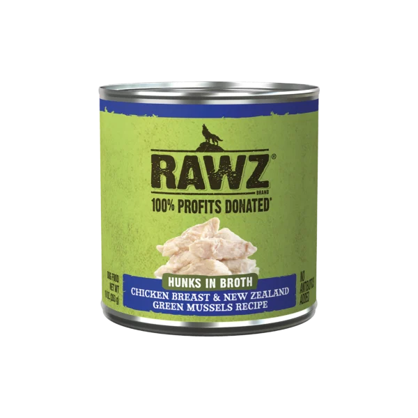 RAWZ_WebsiteCarousel_Dog_Hunks_Chicken&Mussels_10OZ-FRONT