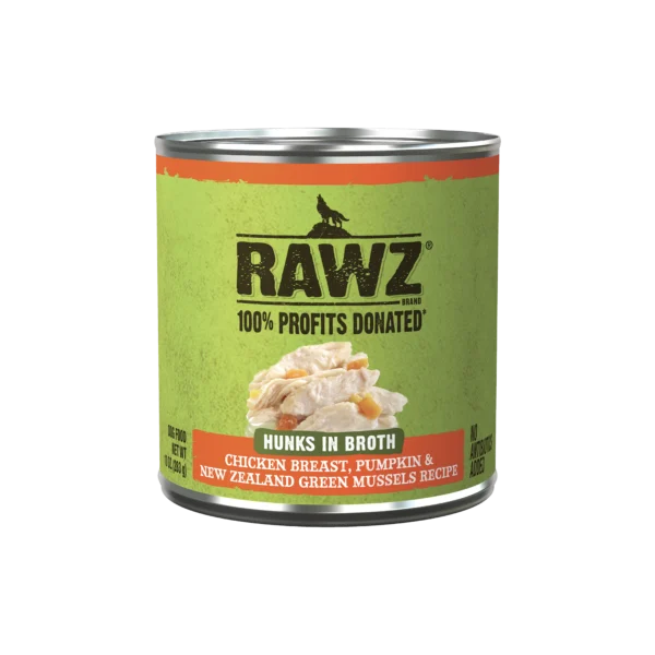 Hunks In Broth Chicken Breast, Pumpkin & New Zealand Green Mussels Dog Food Recipe