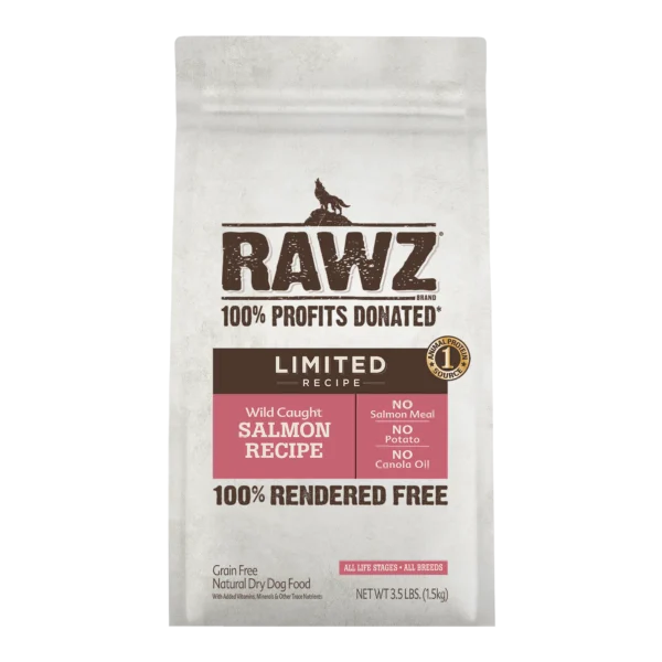 RAWZ_WebsiteCarousel_Dog_LTDKibble_Salmon_3.5lbs-FRONT