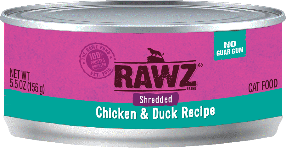 RAWZ Shredded Cat Food - Chicken and Duck
