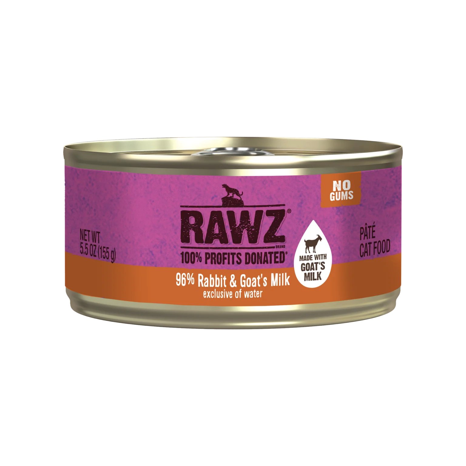 96% Rabbit with Goat's Milk Canned Cat Food - RAWZ