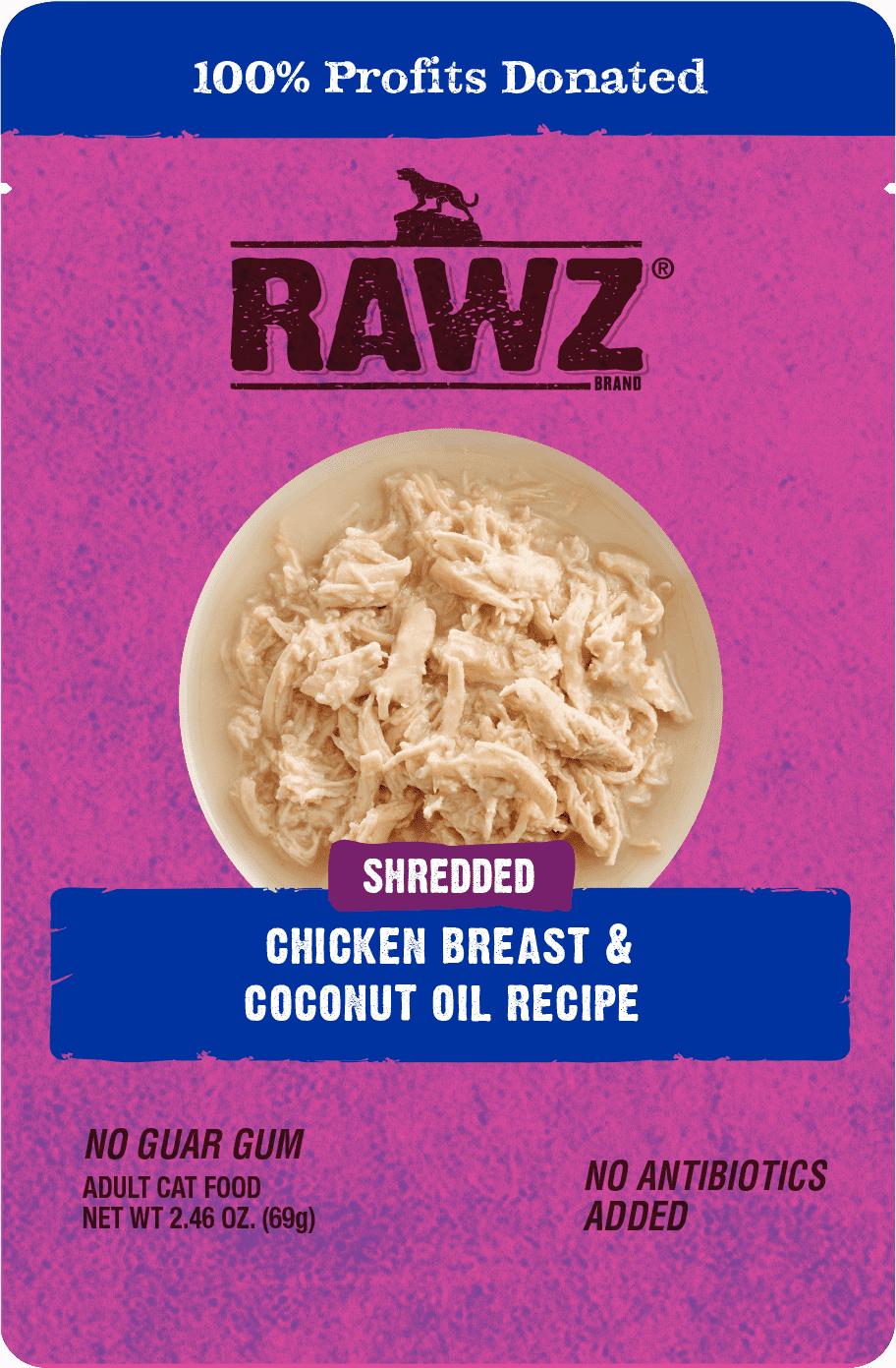 RAWZ Shredded Cat Food - CHICKEN BREAST & COCONUT OIL